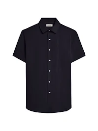 Miles Stretch Cotton Button-Front Shirt