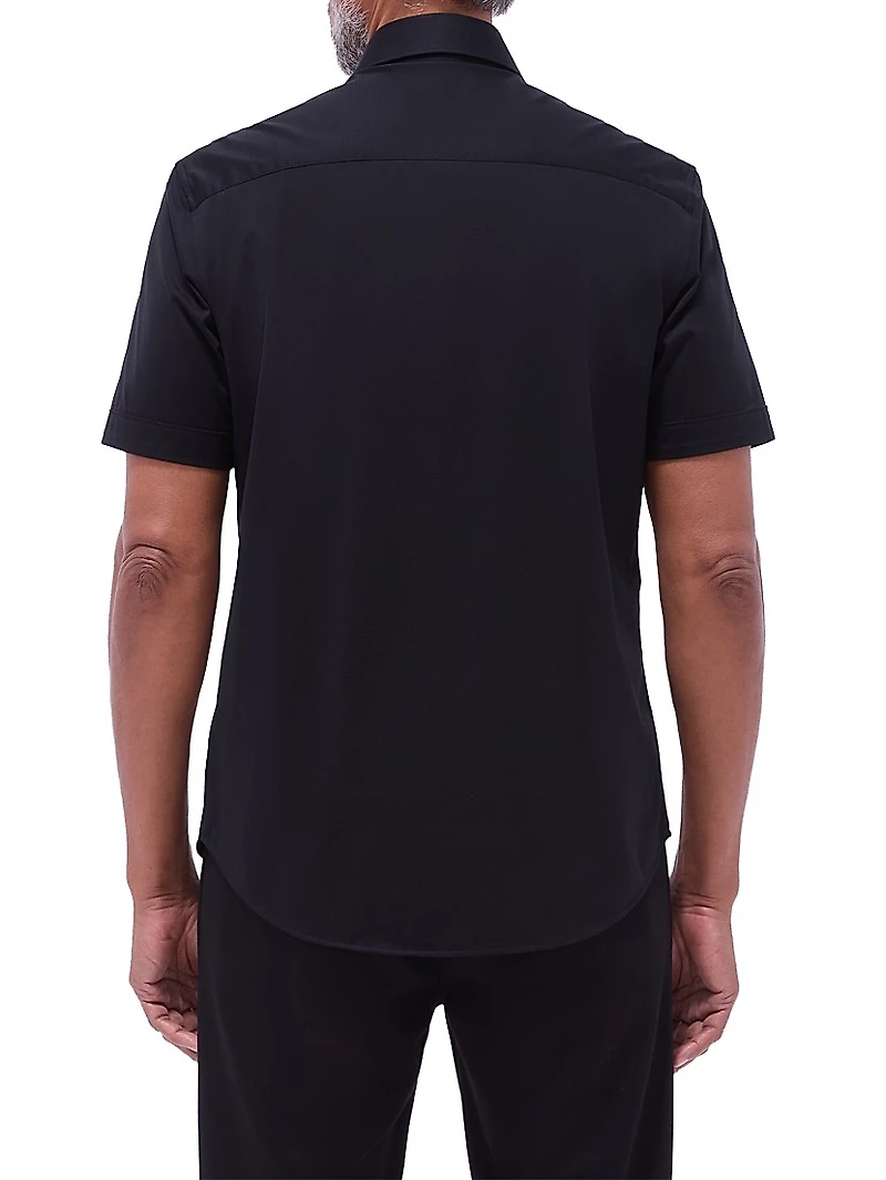 Miles Stretch Cotton Button-Front Shirt