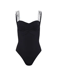 Daniella with Sequin Straps One Piece Swimsuit