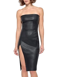 Aura Stretch Leather Dress