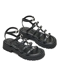 Kiki Leather Gladiator Sandals