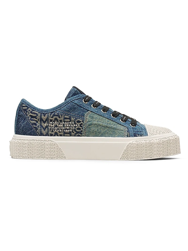 Denim Monogram Low-Top Sneakers