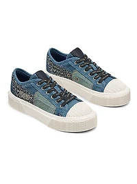 Denim Monogram Low-Top Sneakers