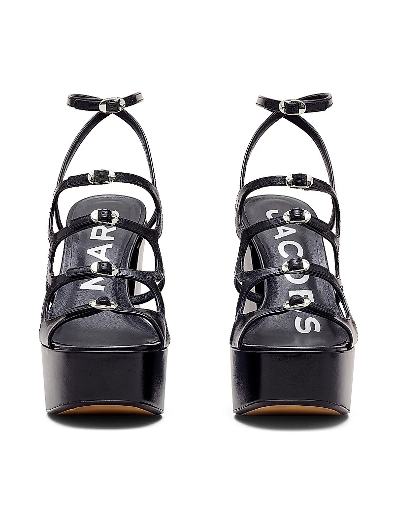 Kiki Leather Platform Pump Sandals