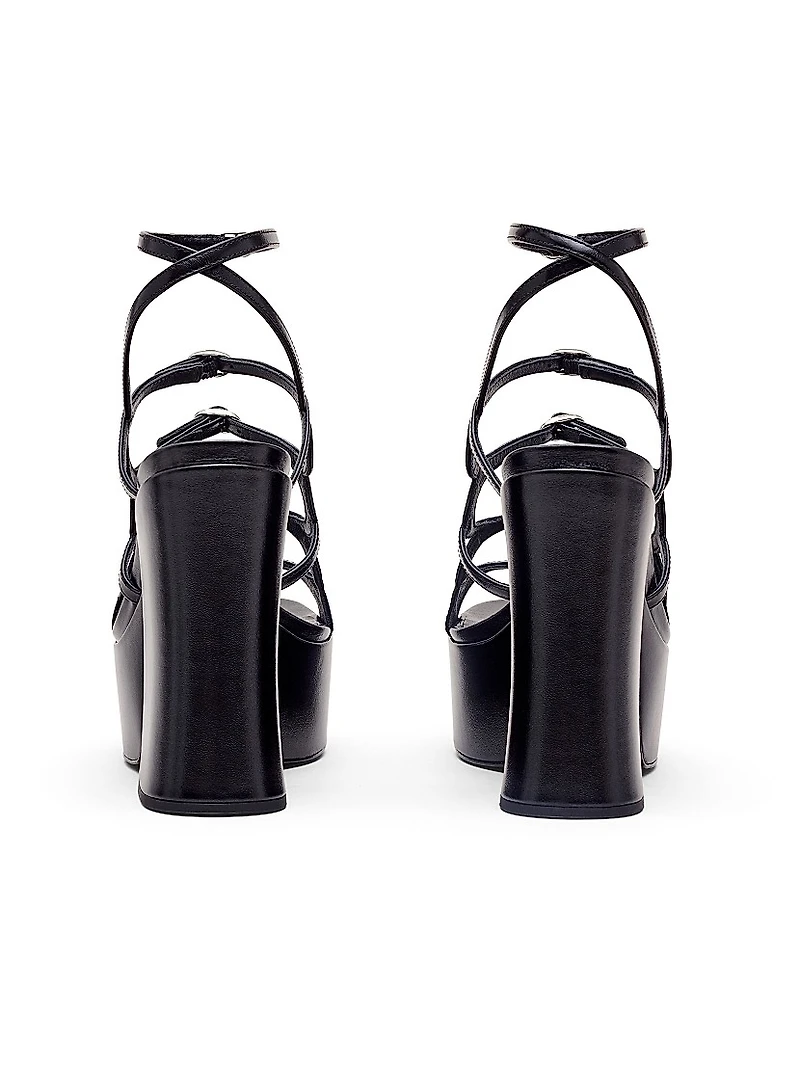 Kiki Leather Platform Pump Sandals
