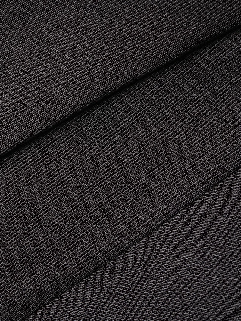 One-Shoulder Floral Appliqué Crepe Gown