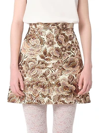 Apres L'hiver Matelasse' Rose Lurex Skirt