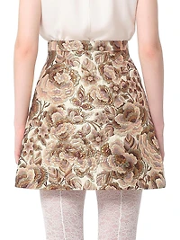 Apres L'hiver Matelasse' Rose Lurex Skirt