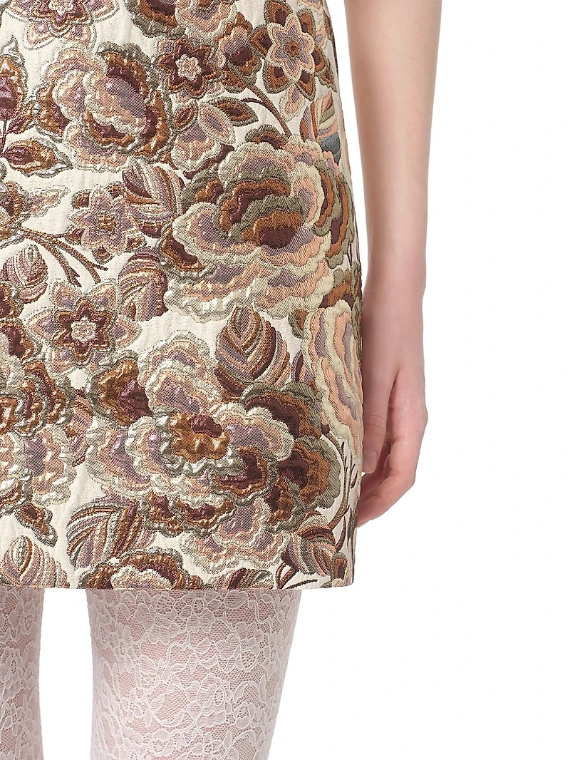 Apres L'hiver Matelasse' Rose Lurex Skirt