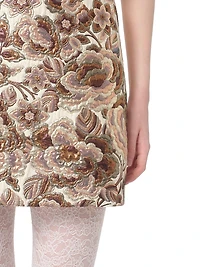 Apres L'hiver Matelasse' Rose Lurex Skirt