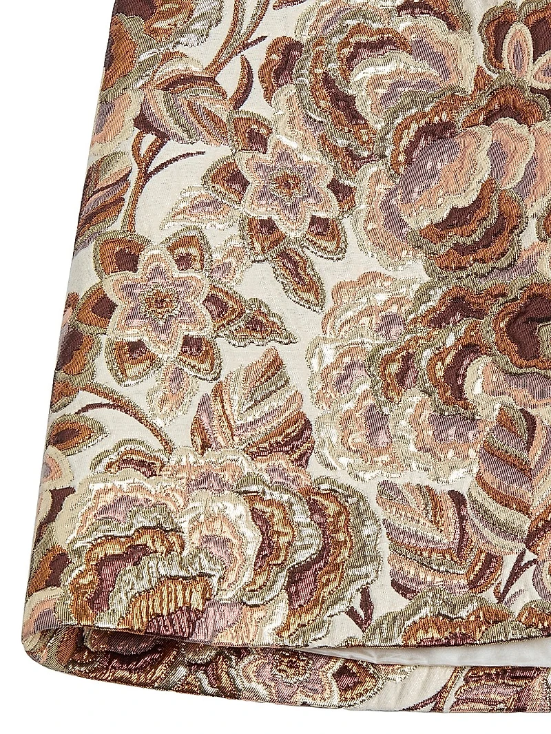 Apres L'hiver Matelasse' Rose Lurex Skirt