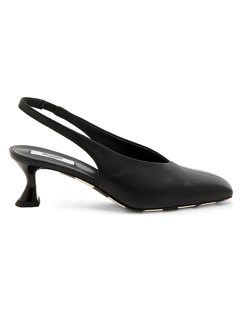 Carla 55MM Leather Slingback Pumps