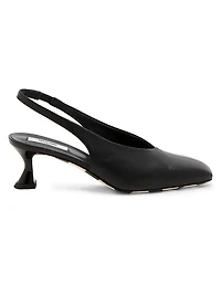 Carla 55MM Leather Slingback Pumps