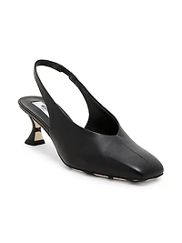 Carla 55MM Leather Slingback Pumps