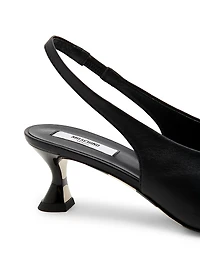 Carla 55MM Leather Slingback Pumps