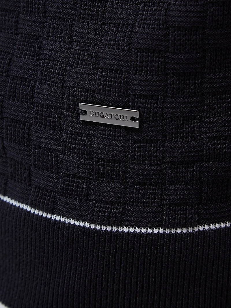 Cotton-Blend Knit Polo Shirt