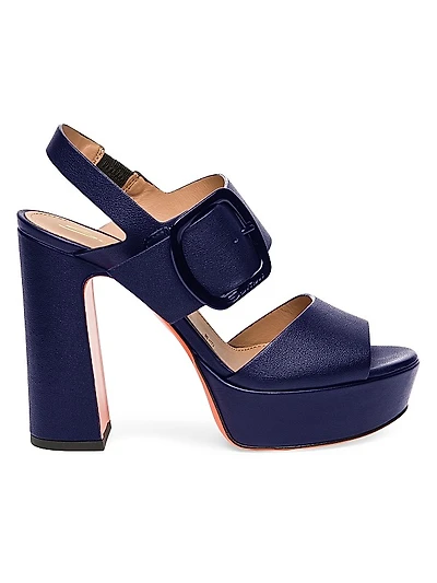 75MM Leather Platform Sandals