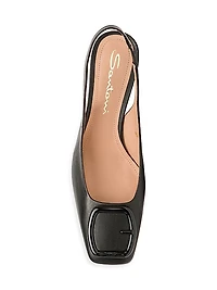 50MM Leather Slingback Pumps