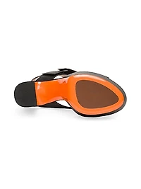 120MM Leather Platform Sandals