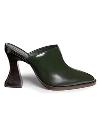 Cha-Cha Leather Mule Pumps