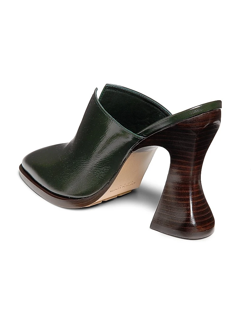 Cha-Cha Leather Mule Pumps