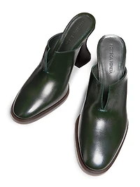 Cha-Cha Leather Mule Pumps