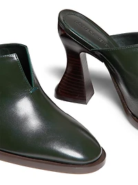 Cha-Cha Leather Mule Pumps