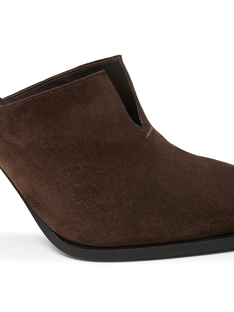 Cha-Cha 100MM Cut-Out Suede Mules