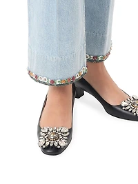 Preshoes Kidskin Crystals 45MM Pumps