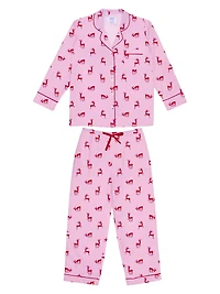 Women's Reindeer Long Pajama Set