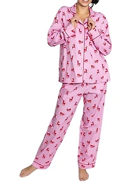 Women's Reindeer Long Pajama Set