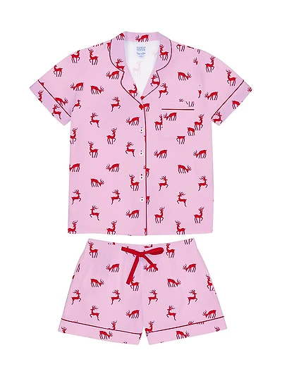 Women's Reindeer Short Pajama Set