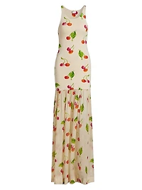 Cherry-Print Maxi Dress