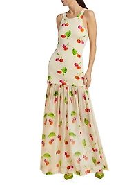 Cherry-Print Maxi Dress