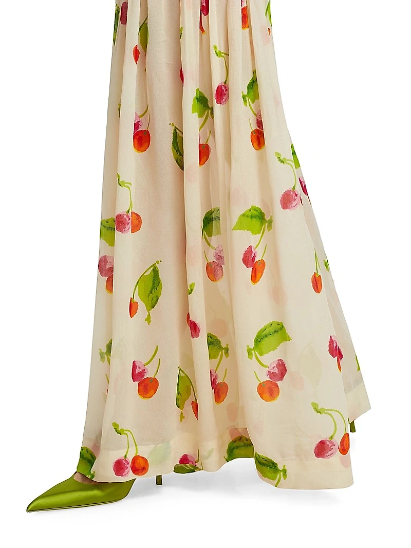 Cherry-Print Maxi Dress
