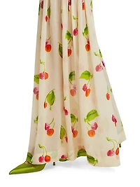 Cherry-Print Maxi Dress