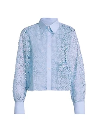 This Time Flat Collar Lace Shirt