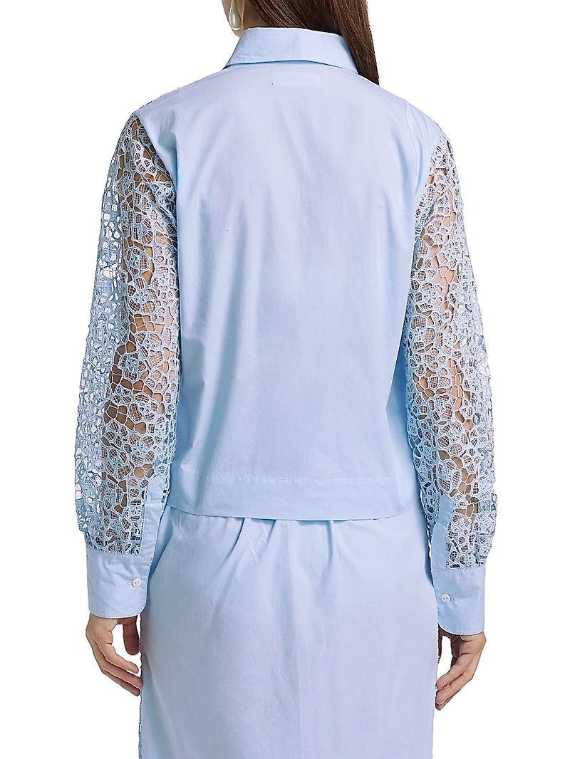 This Time Flat Collar Lace Shirt