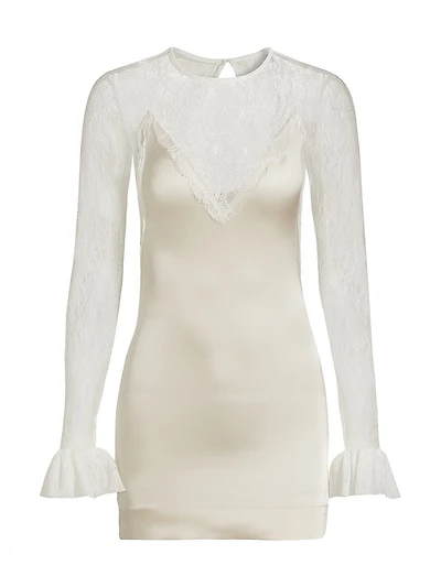 Lace Bell-Sleeve Minidress
