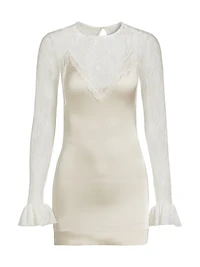 Lace Bell-Sleeve Minidress