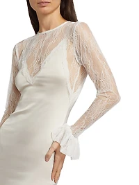 Lace Bell-Sleeve Minidress