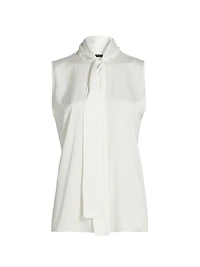Ives Stretch Silk Sleeveless Blouse