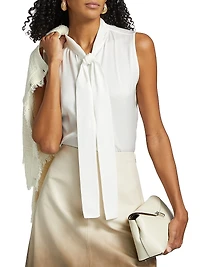 Ives Stretch Silk Sleeveless Blouse