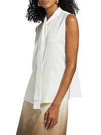 Ives Stretch Silk Sleeveless Blouse