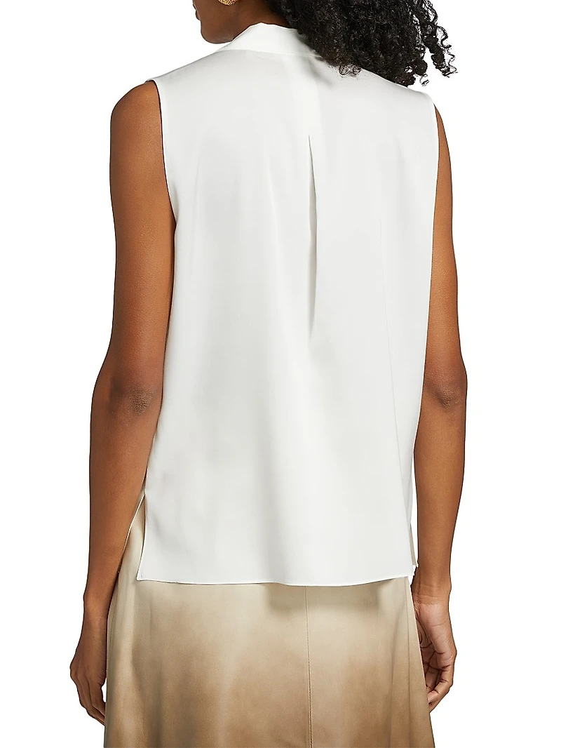Ives Stretch Silk Sleeveless Blouse
