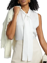 Ives Stretch Silk Sleeveless Blouse