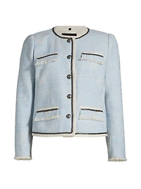 Lark Collarless Tweed Jacket
