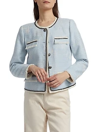 Lark Collarless Tweed Jacket