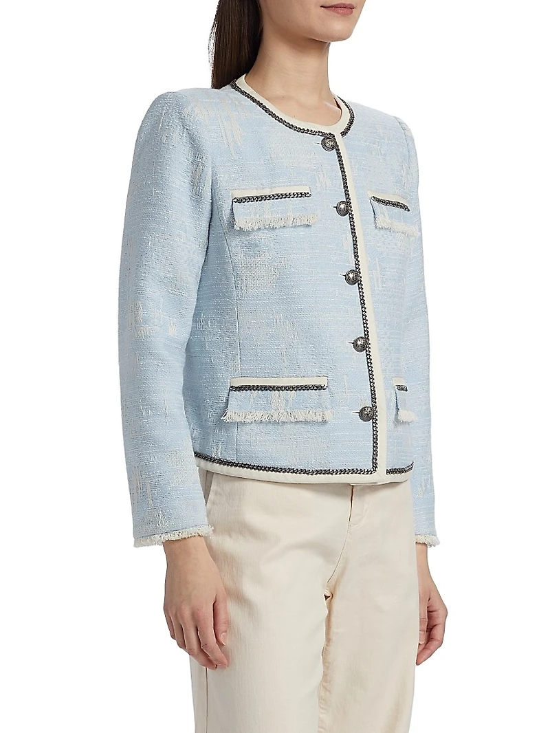 Lark Collarless Tweed Jacket