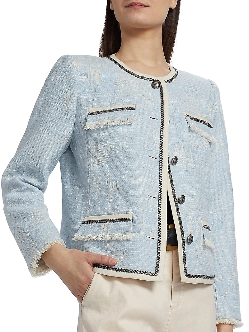 Lark Collarless Tweed Jacket